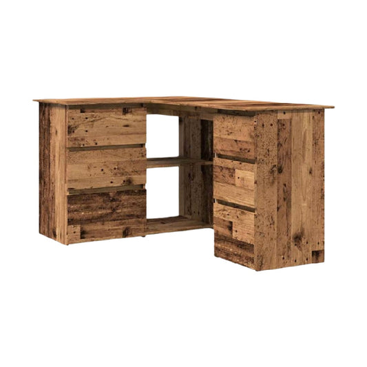 Bureau d'angle pour bureau en bois recyclé - 150 x 120 x 75