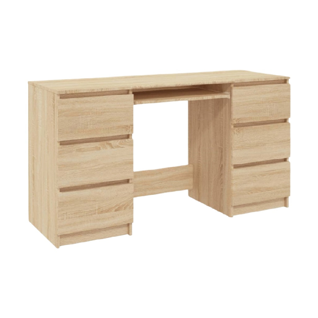 Bureau de travail avec tiroirs en mélamine - 150 x 60 x 75