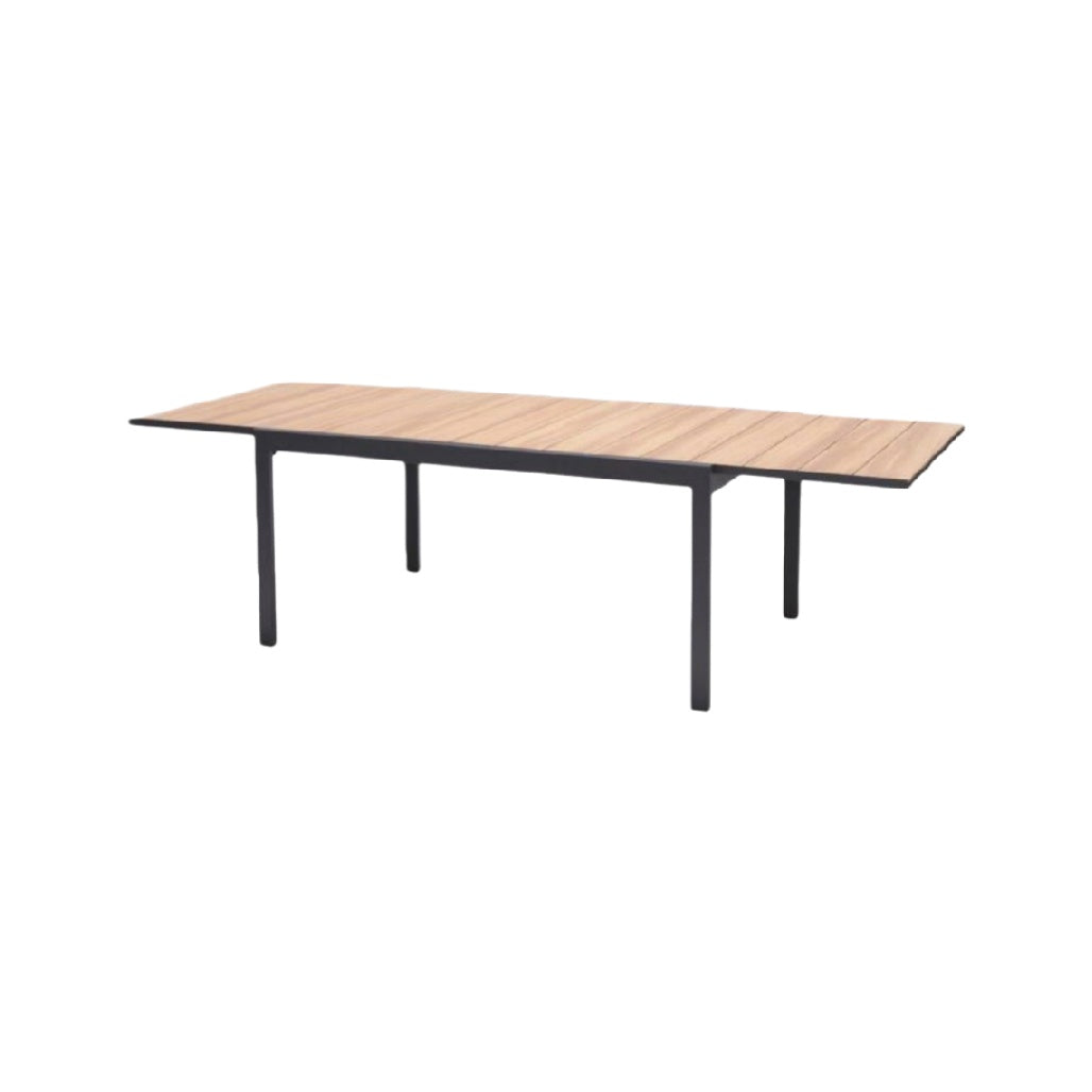 Table de salle à manger extensible en bois et métal - 200 x 100 x 75