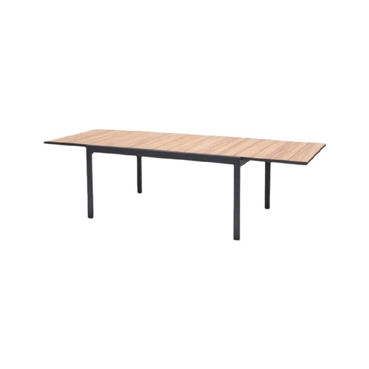 Table de salle à manger extensible en bois et métal - 200 x 100 x 75