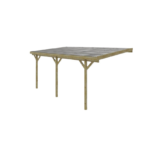 Table en bois pour extérieur - idéale pour repas en plein air - matériaux en bois naturel - 300 x 300 x 250